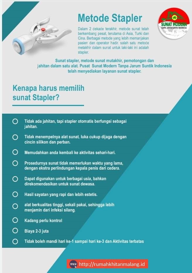 Metode Stapler Sunat Modern Malang